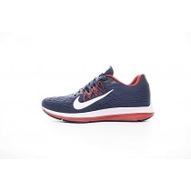 898468-402 Herren Nike Zoom Winflo 5 Schuhe Tief Blau/Rot/Weiß